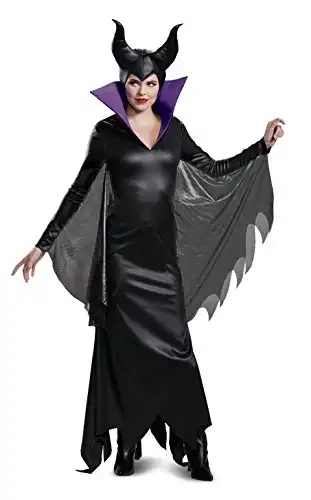 Disguise Women's Maleficent Deluxe Adult Costume, Black, S (4-6)