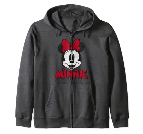 Disney Mickey And Friends Minnie Mouse Classic Portrait Zip Hoodie