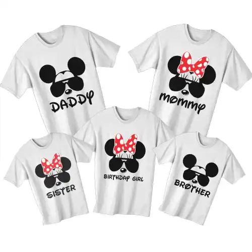 Disney Family Matching Custom T-shirts Mickey & Minnie