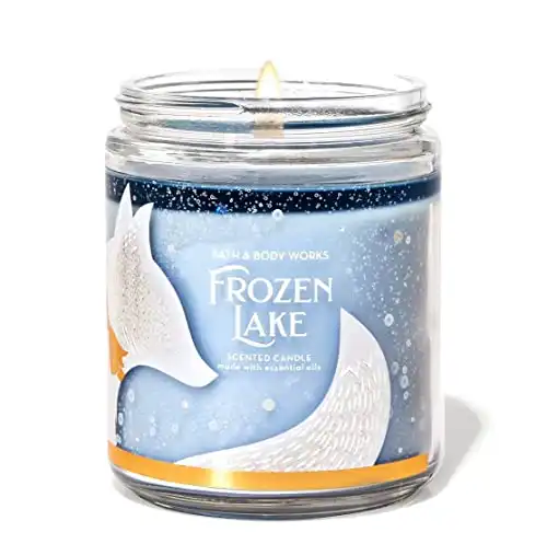 Bath & Body Works, White Barn 1-Wick Candle w/Essential Oils - 7 oz - 2021 Christmas & Winter Scents! (Frozen Lake)