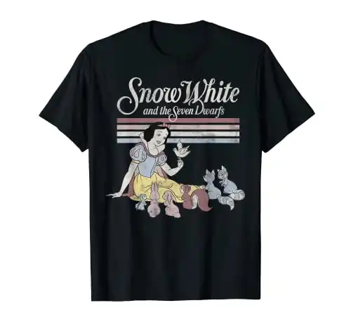 Disney Snow White Critters Vintage Stripe Graphic T-Shirt