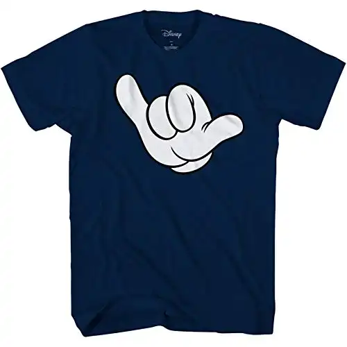 Disney Mickey Mouse Hang Loose Hand T-Shirt for Adult