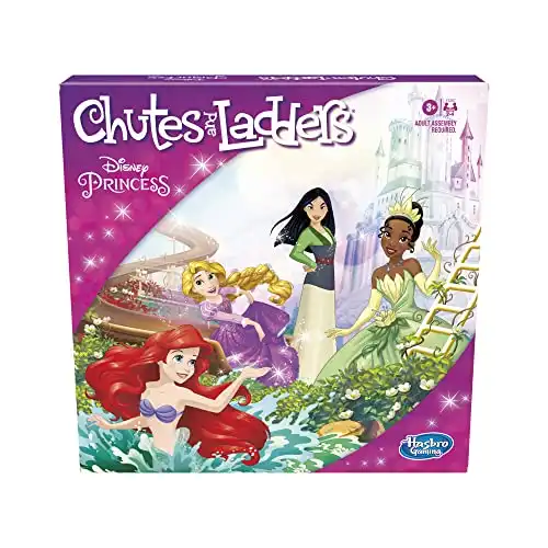 Chutes and Ladders: Disney Princess Edition Board Game for Kids Ages 3 and Up, Preschool Game for 2-4 Players (Amazon Exclusive)