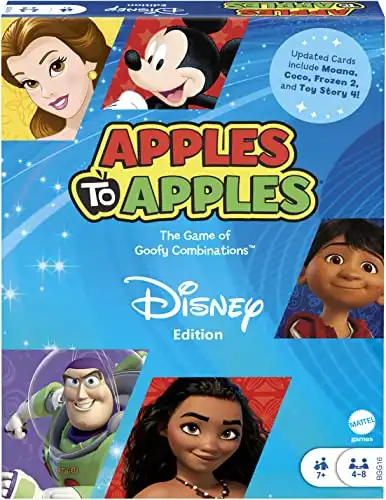 Disney Apples to Apples Card Game, Family Game for Kids and Adults, Make Hilarious Comparisons with the Magic of Disney​​​​