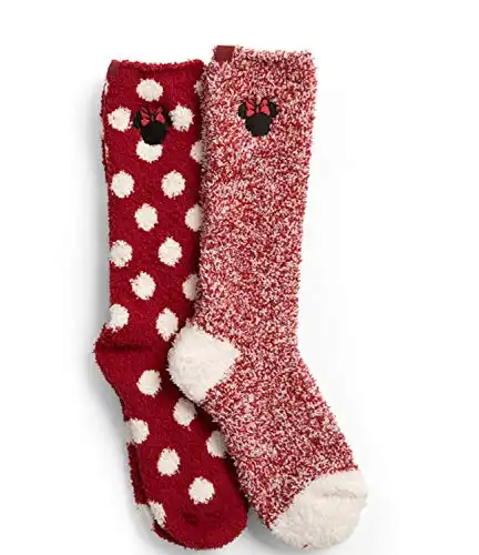 Barefoot Dreams Cozychic Classic Minnie Mouse 2-Pair Socks Set
