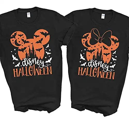 Mickey Not So Scary Halloween Matching Pumpkin Shirts For Disney Family Vacation 2021 Men Women Kids (Youth S 6-8)