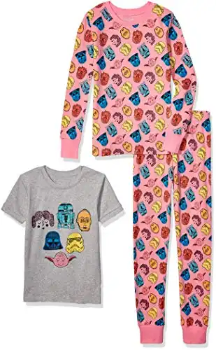 Spotted Zebra Disney | Marvel | Star Wars | Frozen | Princess Girls and Toddlers' Snug-Fit Cotton Pajama Sleepwear Sets