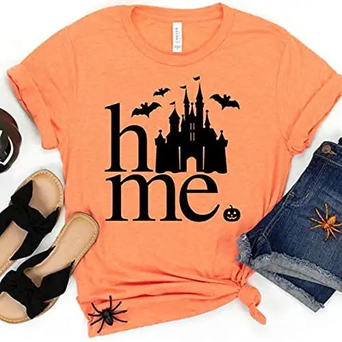 Halloween Shirts For Disney Family Vacation 2021 Home Haunted Mansion Castle Women Men Kids (Ladies 2X)
