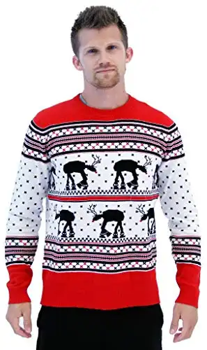 Star Wars at-at Reindeer Ugly Christmas Sweater