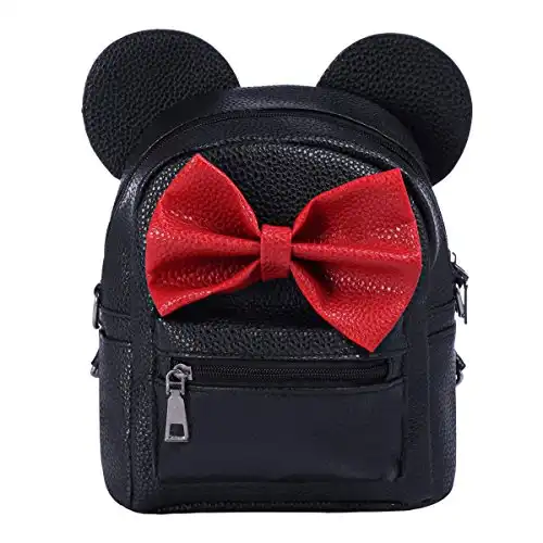 Mini Backpack Bowknot Cute Travel Cartoon Ear School Shoulder Mini Bag for Kid Girls Teens Women