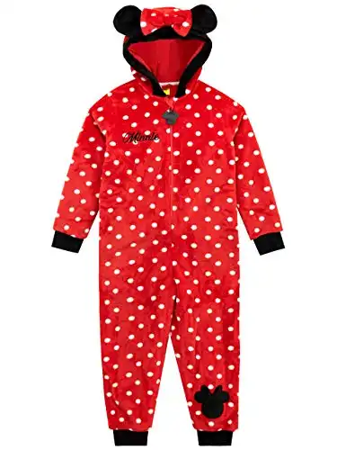Disney Girls' Minnie Mouse Sleepsuit Size 3T Red