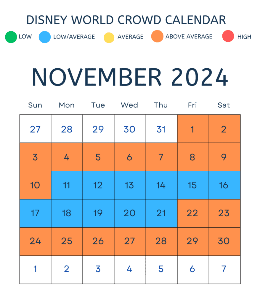 November 2024 Crowd Calendar