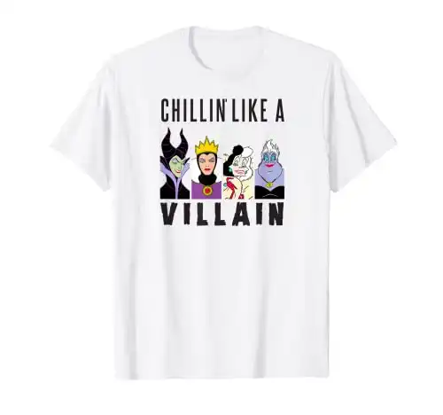 Disney: Villain Gang: Ursula,Evil Queen,Cruella,Maleficent T-Shirt