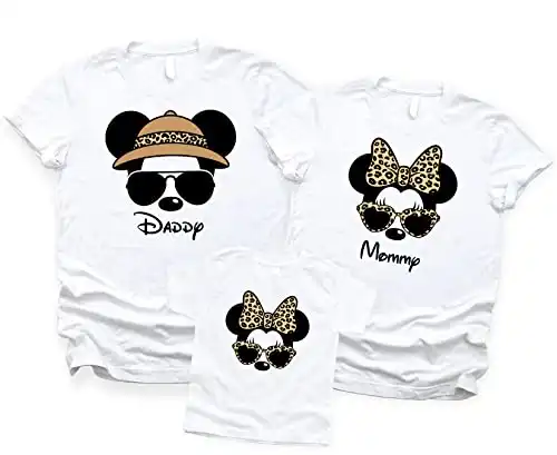 Mickey and Minnie Safari Shirts, Personalized