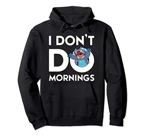 Disney Stitch Don’t Do Mornings Pullover Hoodie