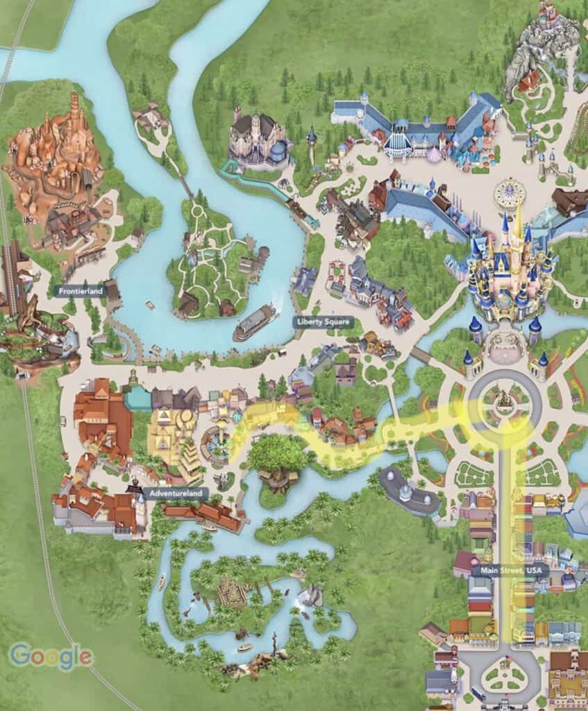 map of how to get to Adventureland