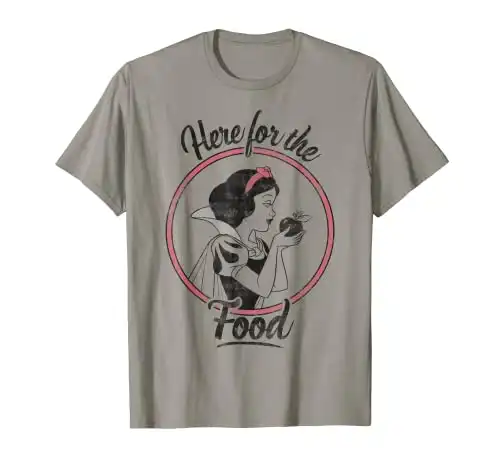 Disney Snow White Here For The Food Sketch Graphic T-Shirt T-Shirt