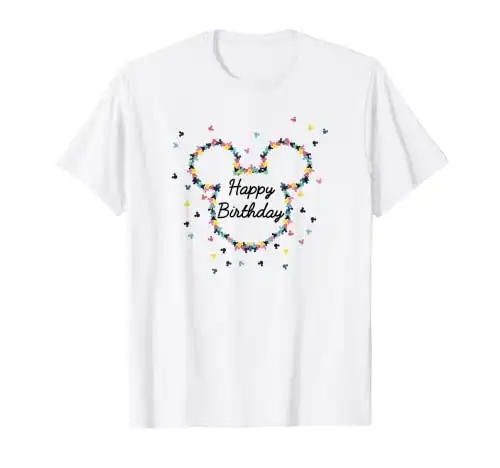 Disney Mickey And Friends Happy Birthday Mickey Confetti T-Shirt