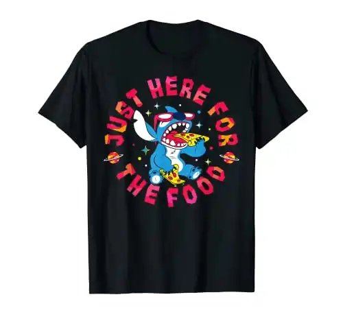 Disney Lilo & Stitch Just Here For The Food T-Shirt