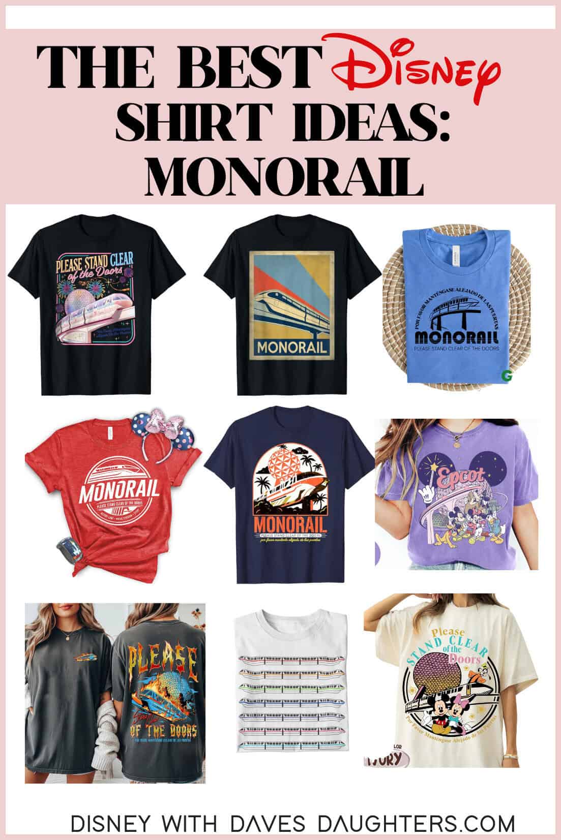 Disney shirt ideas for men and women - Epcot - monorail 