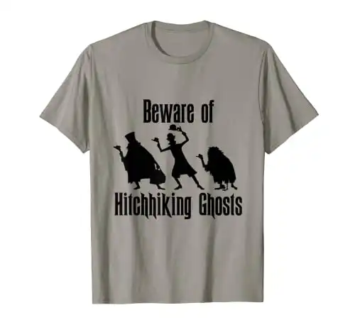 Beware of Hitchhiking Ghosts Funny Halloween Gifts T-Shirt