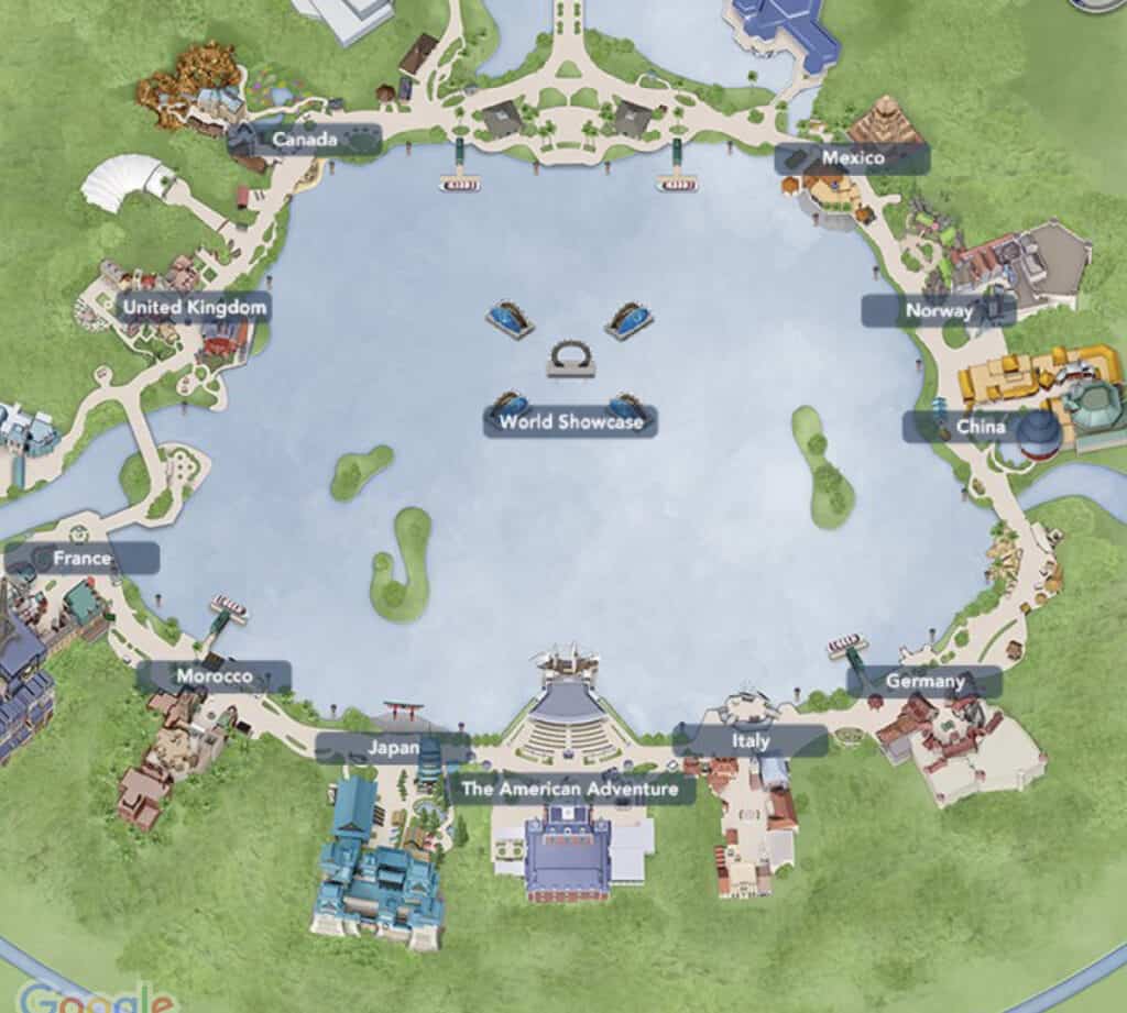 World Showcase map