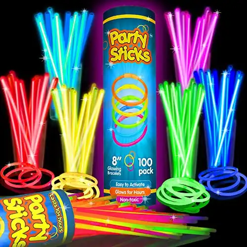 PartySticks Glow Sticks Party Supplies 100pk