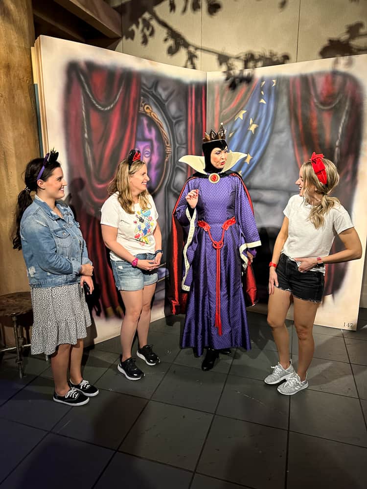 meeting the evil queen at story book 