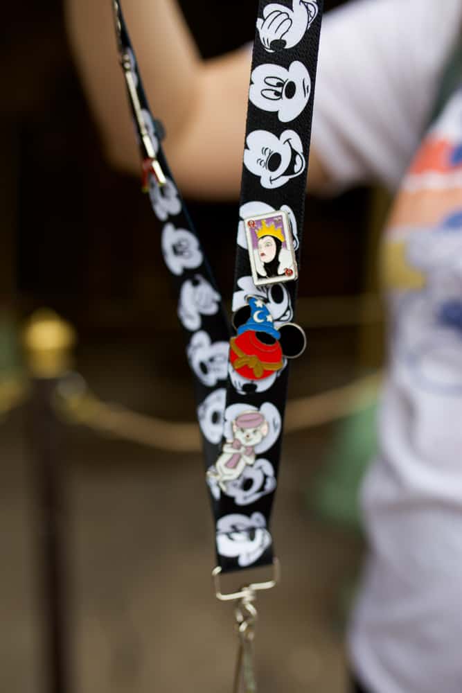 disney pins on lanyard