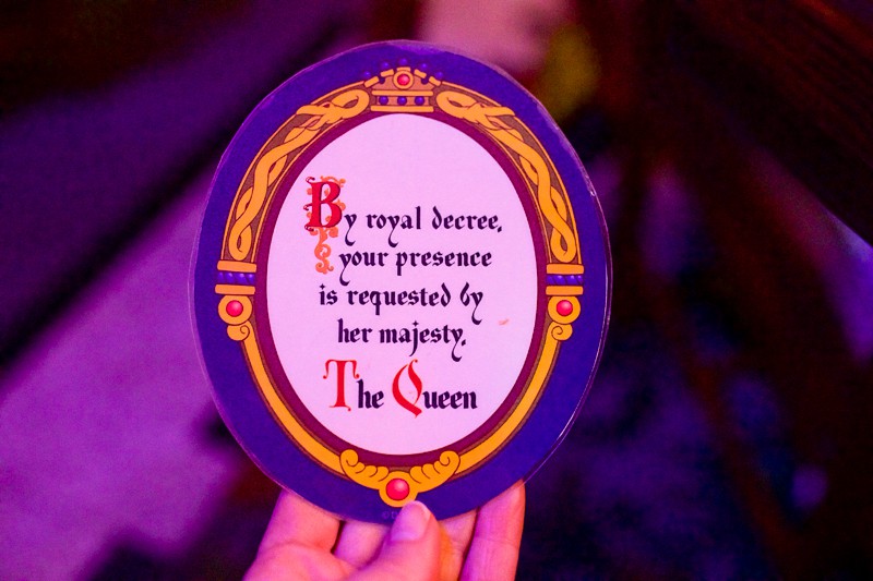 ticket to go meet the evil queen at story book 