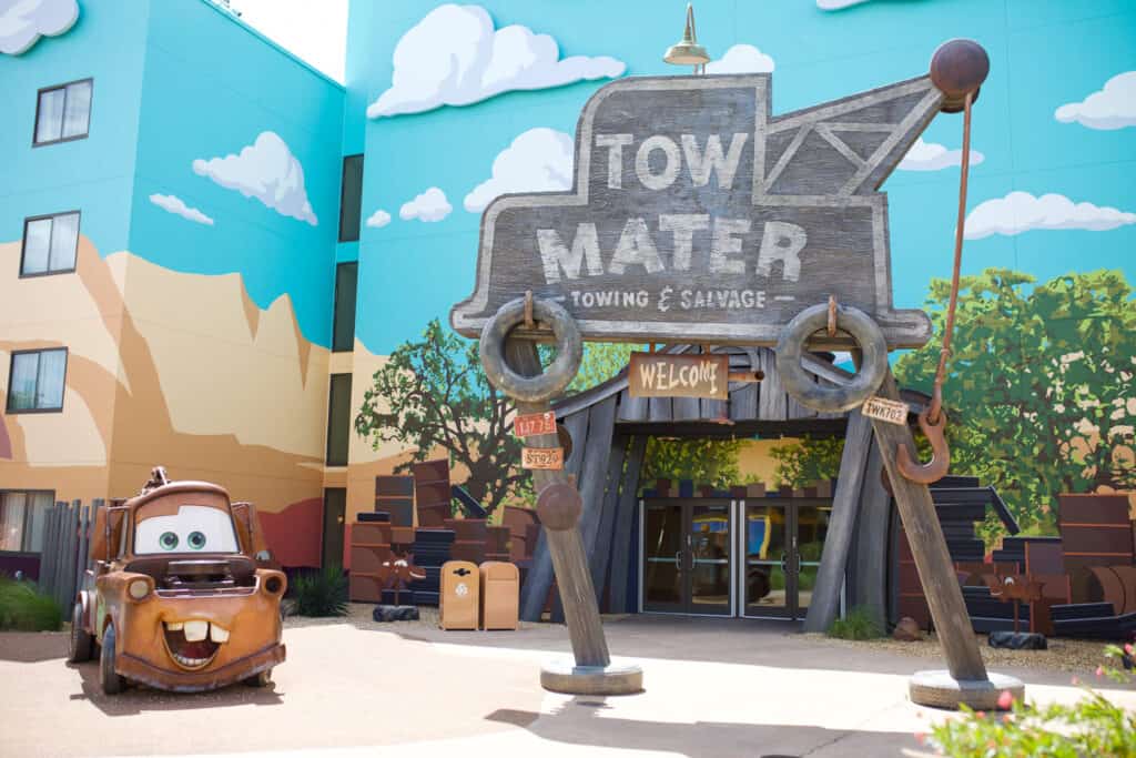 Mater Cars section Disney's Art of Animation Resort