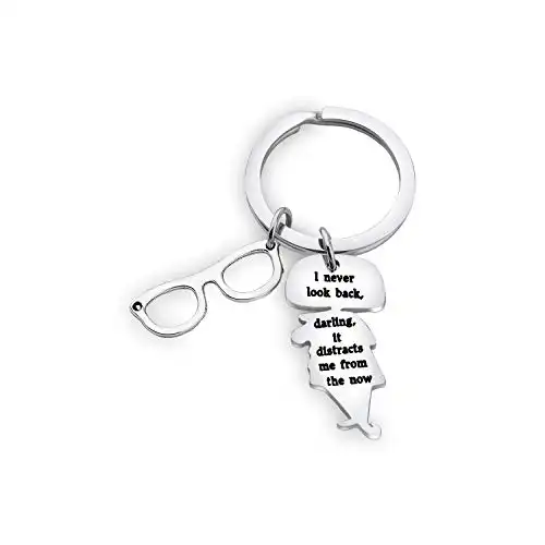 Edna Mode Quote Keychain I Never Look Back Darling