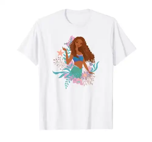 Disney The Little Mermaid Ariel Waving Portrait T-Shirt
