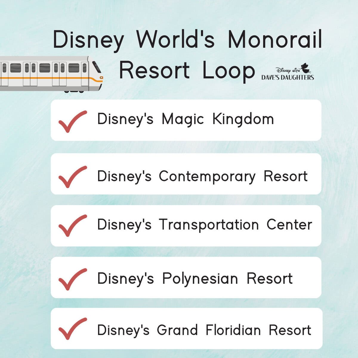 Disney World monorail resot loop route