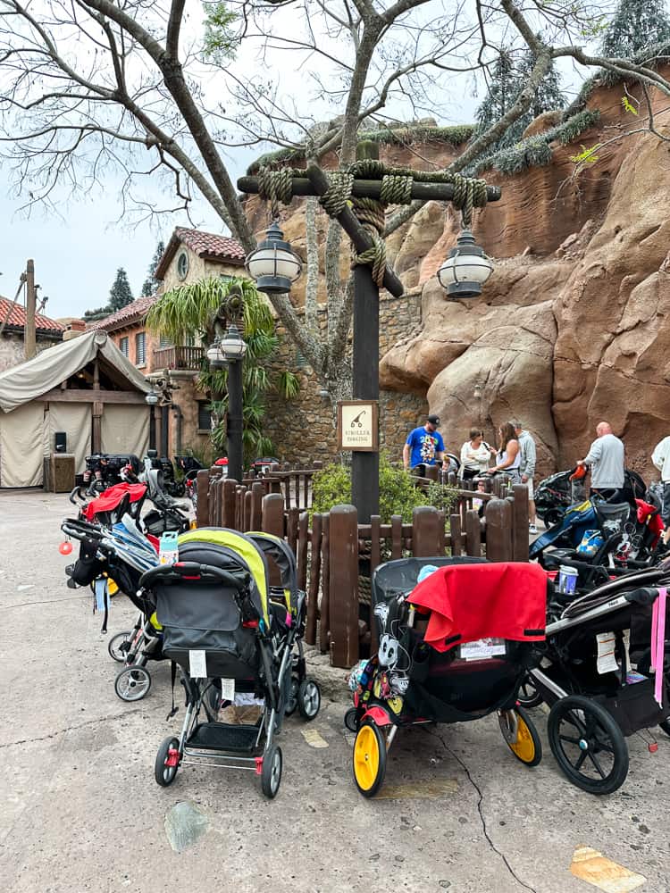 Stroller parking at Disney World