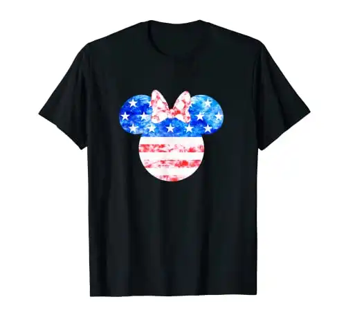 Disney Minnie Mouse American Flag Tie Dye T-Shirt