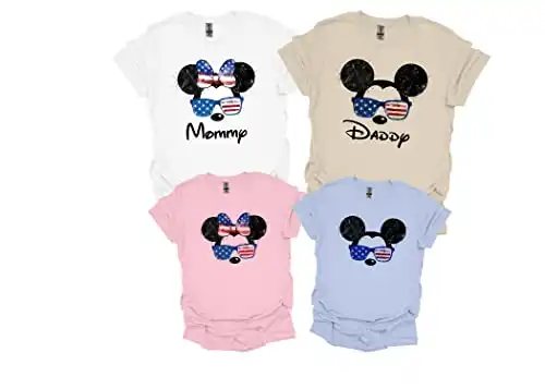 4th of July Family Shirts Mickey and Minnie