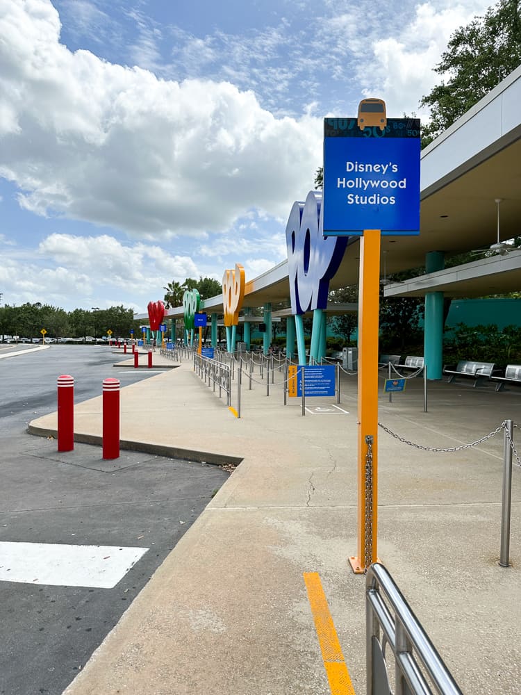 Bus stop at Pop Century