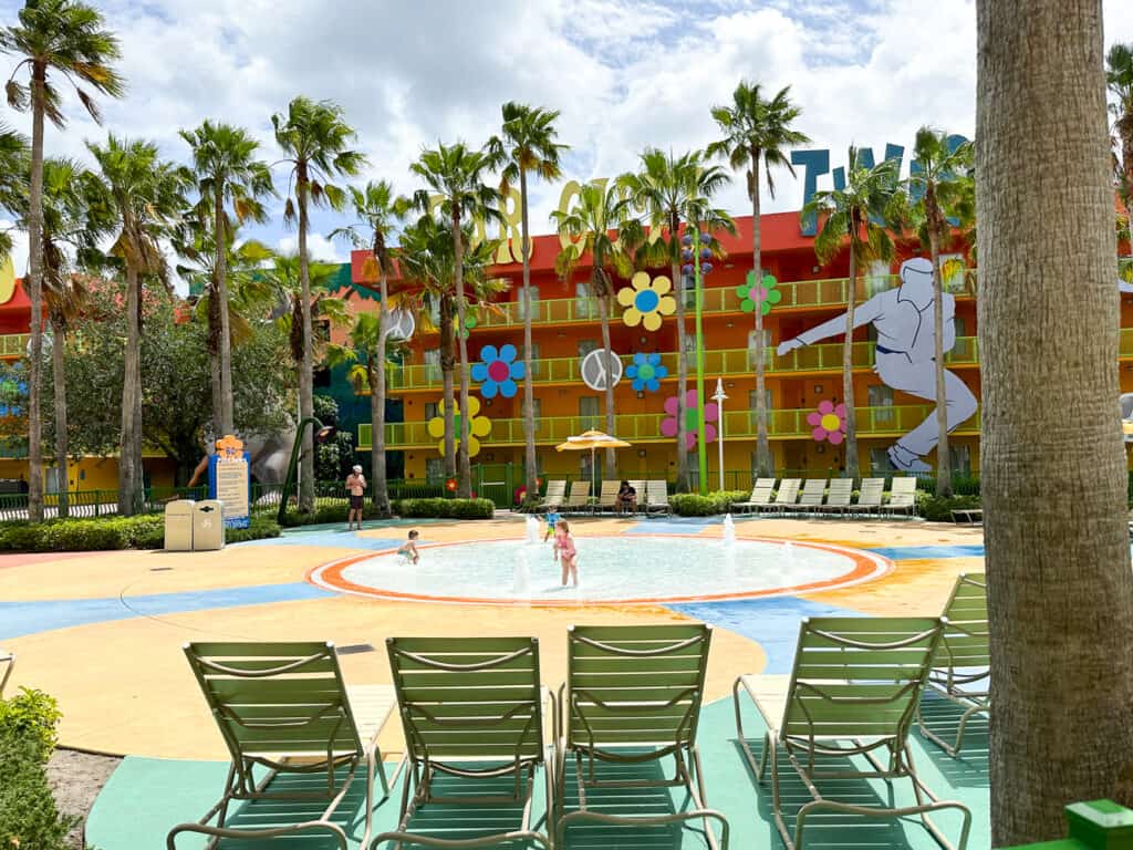 splash pad at POP Century Resort