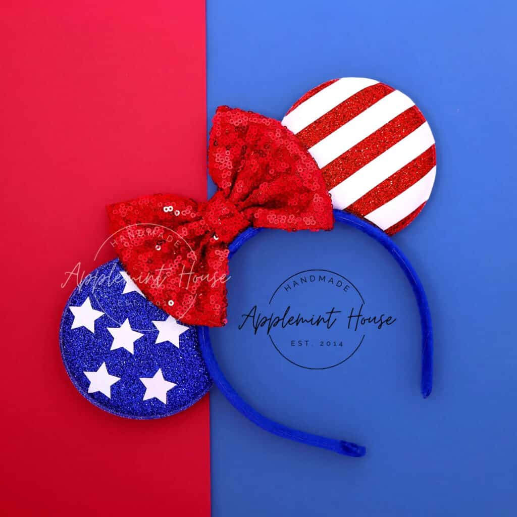 patriotic minnie ears stars and stripes