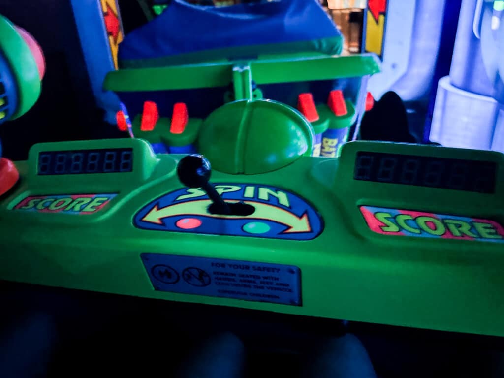 joystick at Buzz Lightyear's Space Ranger Spin