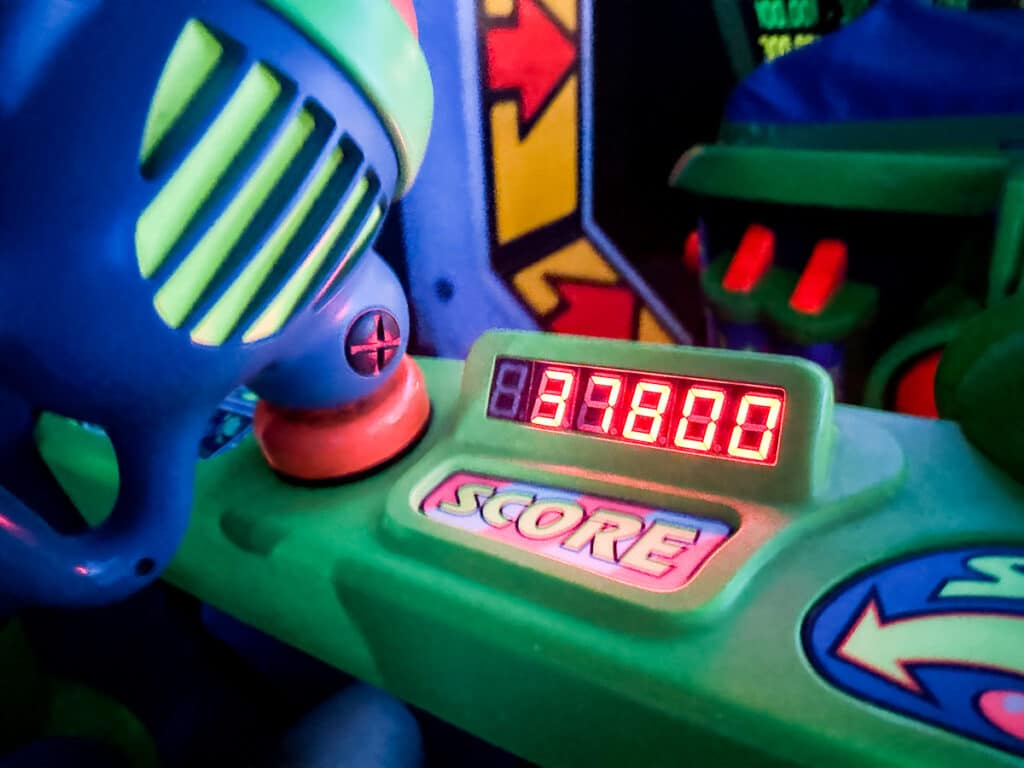 score at Buzz Lightyear's Space Ranger Spin