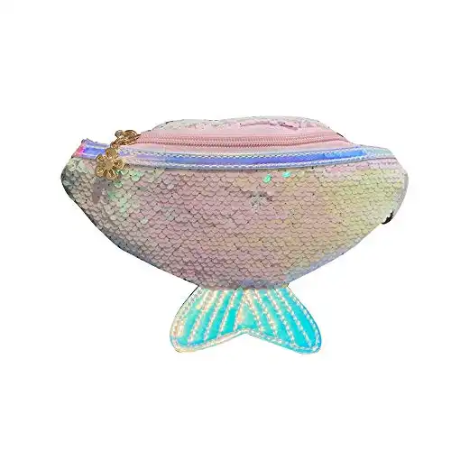 Sequin Mermaid Scales Fanny Pack Holographic Waist Bag