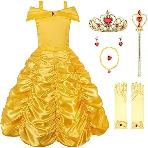 Princess Dress Off Shoulder Layered Costume for Little Girl