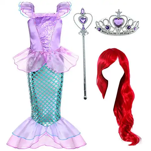 Little Girls Princess Mermaid Costume for Girls