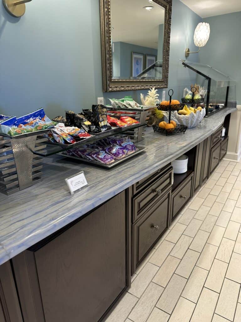 Disney club level snack sampling in the afternoon
