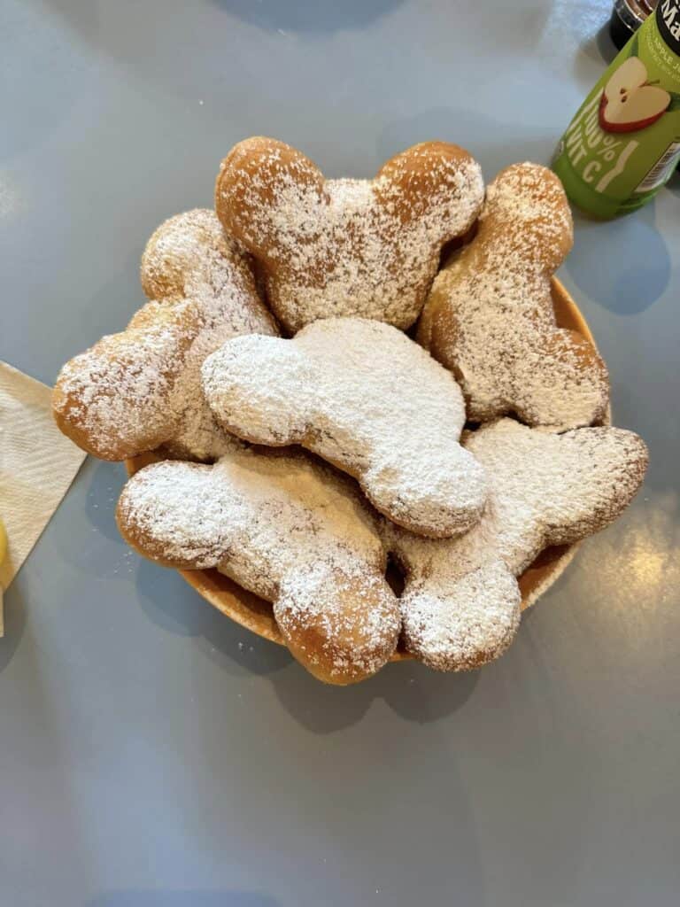 mickey shaped beignet