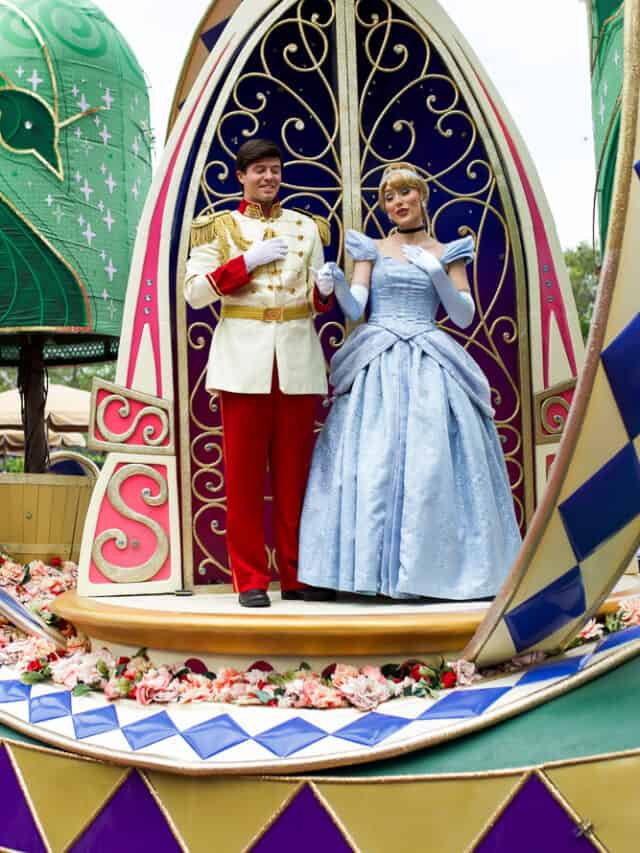 Cinderella and Prince Charming in Festival of Fantasy Parade