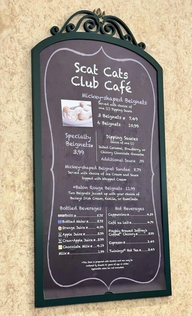 Scat cat menu