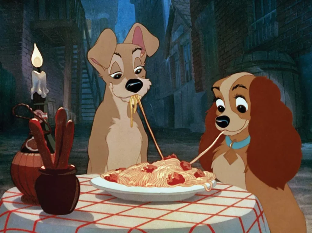 Lady and the Tramp spaghetti scene